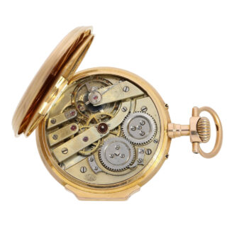 Swiss rose gold Louis XV Lépine ankerchronometer with calendar Circa 1870