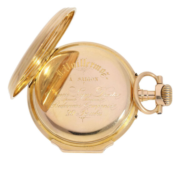 Swiss rose gold Louis XV Lépine ankerchronometer with calendar Circa 1870 Swiss rose gold Louis XV Lépine ankerchronometer with calendar Circa 1870