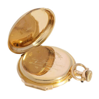 Swiss rose gold Louis XV Lépine ankerchronometer with calendar Circa 1870