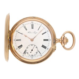 Danish rose gold hunting cased ankerchronometer Circa 1900