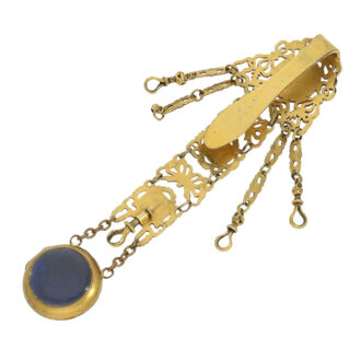 French pierced fire-gilt and silvered chatelaine Circa 1800 French pierced fire-gilt and silvered chatelaine Circa 1800
