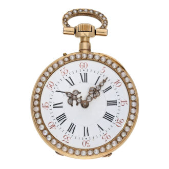 Very fine French pendant watch with chatelaine Circa 1880