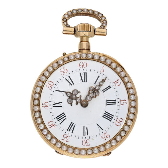 Very fine French pendant watch with chatelaine Circa 1880 Very fine French pendant watch with chatelaine Circa 1880