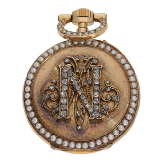 Very fine French pendant watch with chatelaine Circa 1880