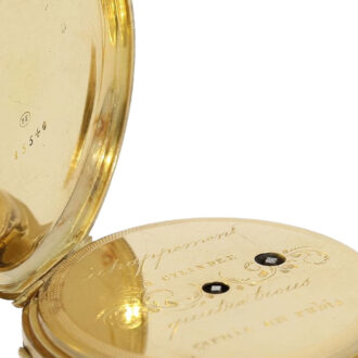 Swiss gold and enamel hunting cased cylinder watch Circa 1850