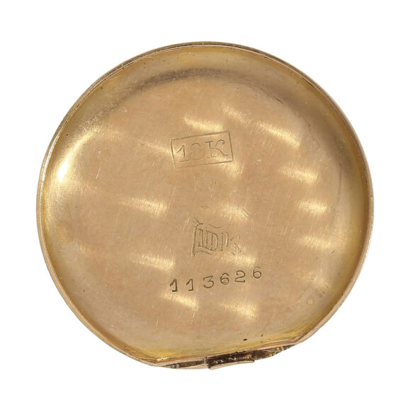 Swiss 18K rose gold and enamel miniature watch Circa 1890 Swiss 18K rose gold and enamel miniature watch Circa 1890