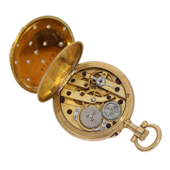 Swiss gold, enamel, pearl and diamond set Louis XV watch Circa 1890 Swiss gold, enamel, pearl and diamond set Louis XV watch Circa 1890