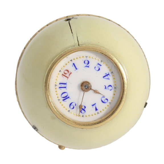 Very rare Swiss ivory gold mounted Boule de Genève Circa 1890 Very rare Swiss ivory gold mounted Boule de Genève Circa 1890
