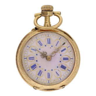 Rare Swiss gold Art Nouveau cylinder watch Circa 1900