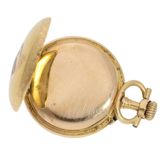 Rare Swiss gold Art Nouveau cylinder watch Circa 1900 Rare Swiss gold Art Nouveau cylinder watch Circa 1900