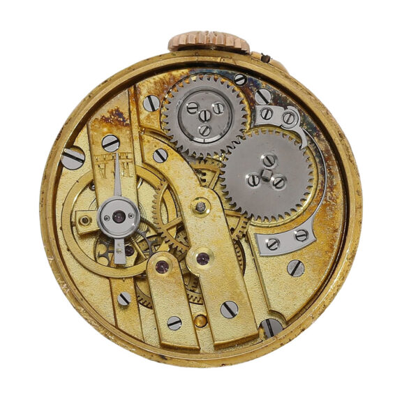 American gold, diamond and ruby-set buttonhole watch Circa 1900 American gold, diamond and ruby-set buttonhole watch Circa 1900