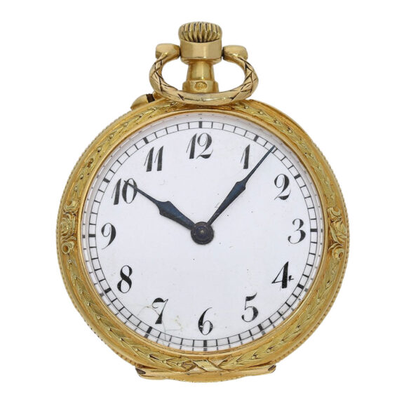 French gold Art Nouveau pendant watch with dragon brooch Circa 1900 French gold Art Nouveau pendant watch with dragon brooch Circa 1900