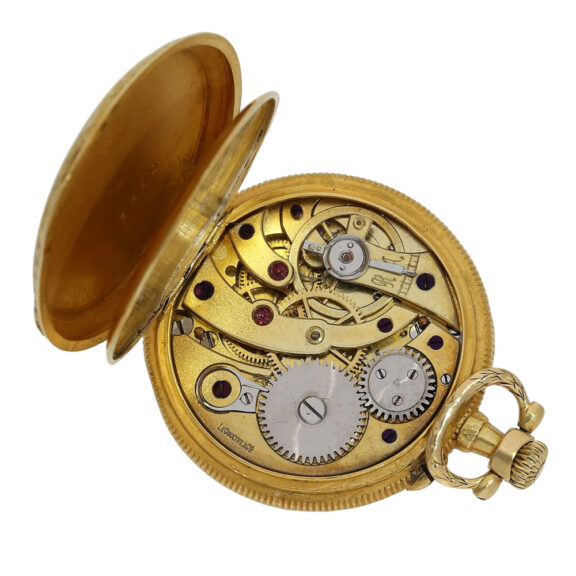 French gold Art Nouveau pendant watch with dragon brooch Circa 1900 French gold Art Nouveau pendant watch with dragon brooch Circa 1900