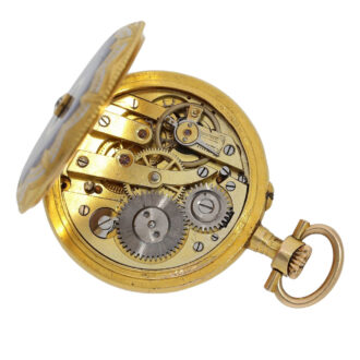 Swiss gold, enamel and diamond-set Art Nouveau pendant watch Circa 1910