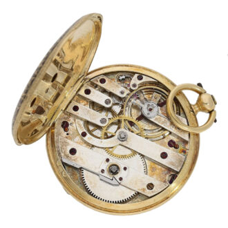 Swiss gold, enamel and diamond-set pocket watch Circa 1850