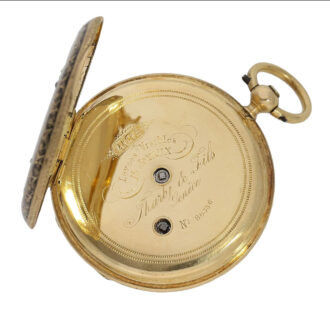 Swiss gold, enamel and diamond-set pocket watch Circa 1850