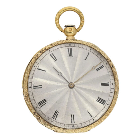Ultra-thin French gold and enamel Lépine watch Circa 1820 Ultra-thin French gold and enamel Lépine watch Circa 1820