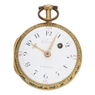 French 20K gold, enamel and pearl-set verge watch Circa 1770 French 20K gold, enamel and pearl-set verge watch Circa 1770