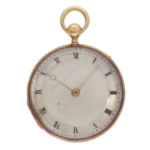 French rose gold quarter repeating cylinder watch Circa 1820
