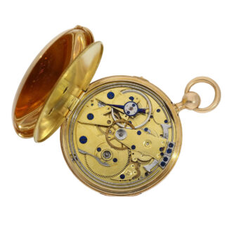 French rose gold quarter repeating cylinder watch Circa 1820
