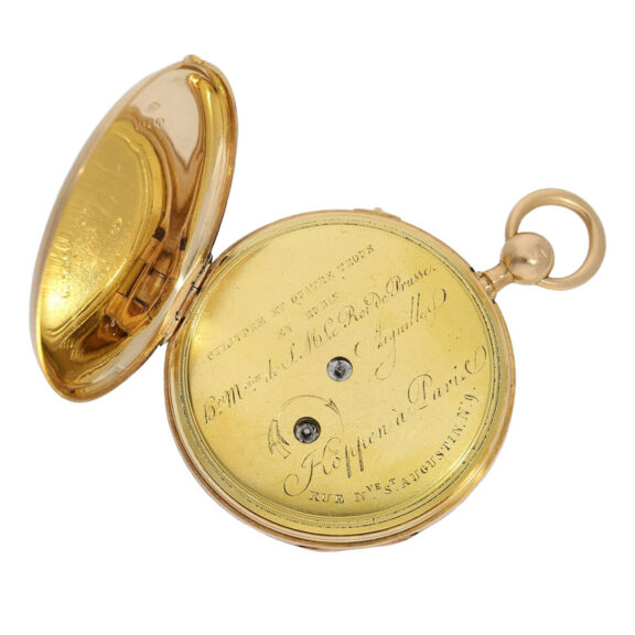 French rose gold quarter repeating cylinder watch Circa 1820 French rose gold quarter repeating cylinder watch Circa 1820