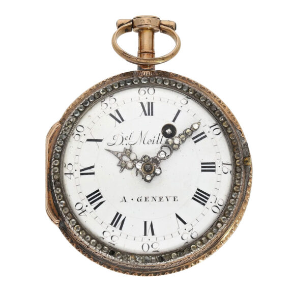 Swiss rose gold and gemstone-set verge watch Circa 1780 Swiss rose gold and gemstone-set verge watch Circa 1780