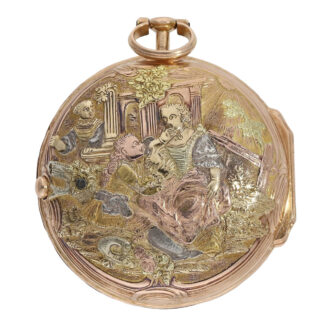 German multi-coloured gold Rococo pocket watch Circa 1760