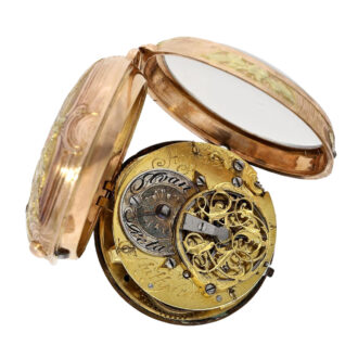 German multi-coloured gold Rococo pocket watch Circa 1760