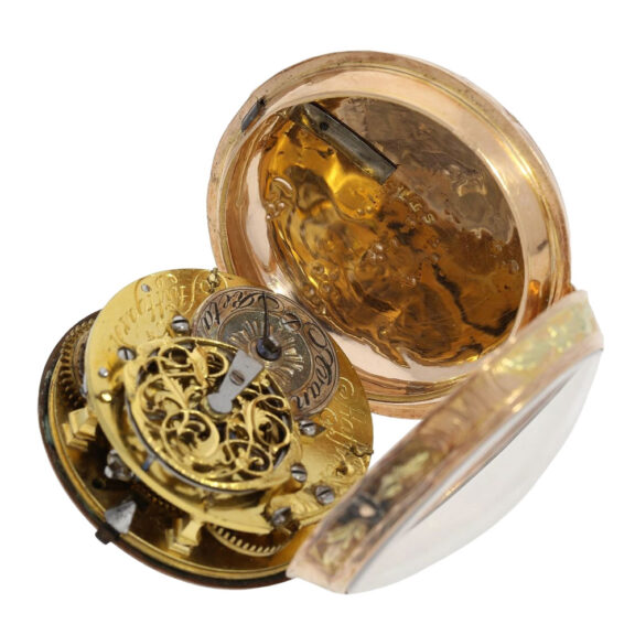 German multi-coloured gold Rococo pocket watch Circa 1760 German multi-coloured gold Rococo pocket watch Circa 1760