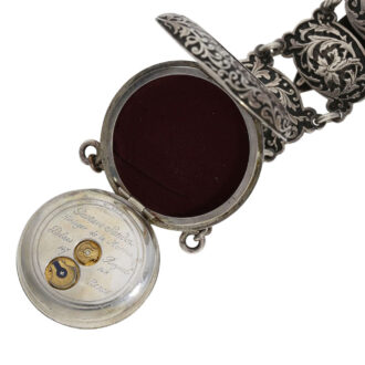 French Renaissance style cylinder watch with chatelaine Circa 1870