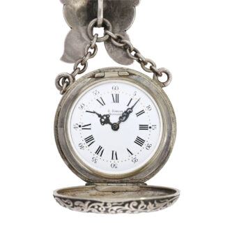 French Renaissance style cylinder watch with chatelaine Circa 1870
