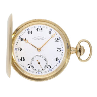 German 14K gold hunting cased lever pocket watch Circa 1920-1925