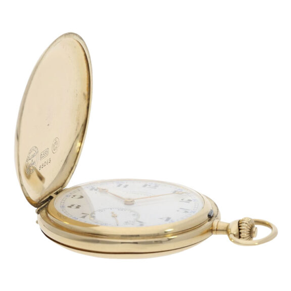 German 14K gold hunting cased lever pocket watch Circa 1920-1925 German 14K gold hunting cased lever pocket watch Circa 1920-1925
