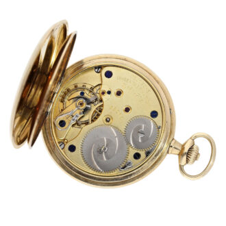 German 14K gold hunting cased lever pocket watch Circa 1920-1925