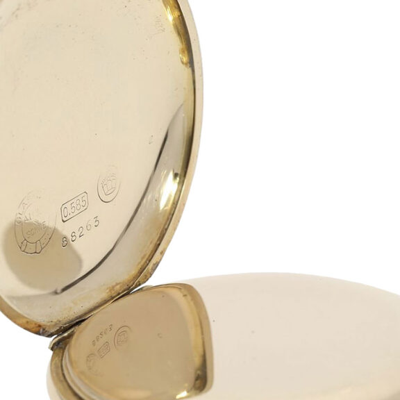 German 14K gold hunting cased lever pocket watch Circa 1920-1925 German 14K gold hunting cased lever pocket watch Circa 1920-1925