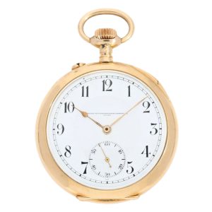 German rose gold open faced lever precision watch Circa 1920