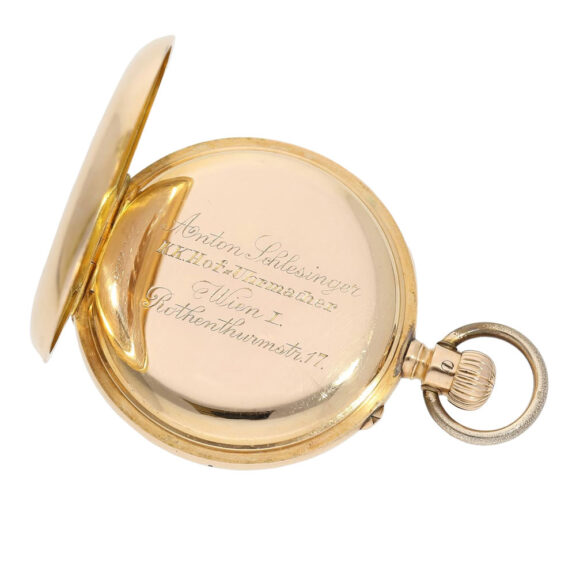 Early German 18K rose gold open faced lever watch Circa 1887 Early German 18K rose gold open faced lever watch Circa 1887