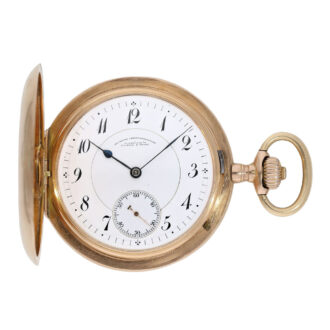Large German 14K rose gold hunting cased lever Circa 1905