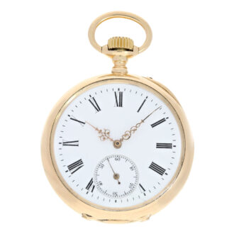 Heavy Swiss 14K gold Masonic precision chronometer Circa 1900