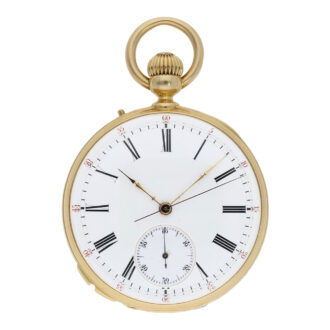 Swiss gold seconde mort Lépine pocket watch Circa 1873
