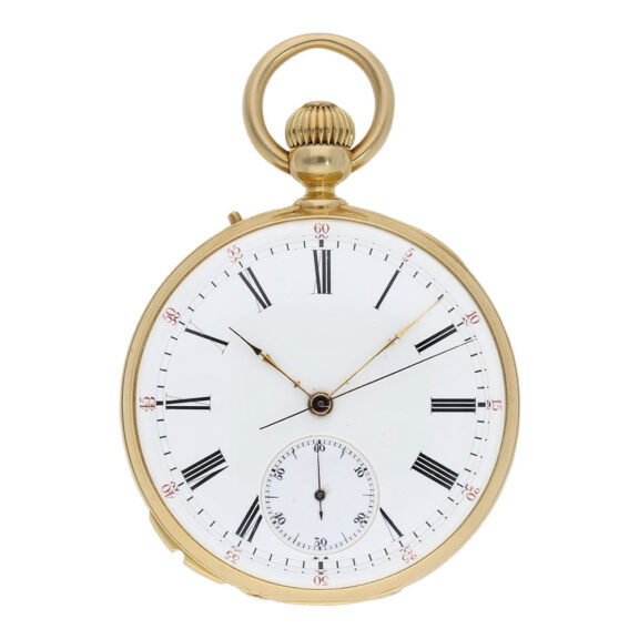 Swiss gold seconde mort Lépine pocket watch Circa 1873 Swiss gold seconde mort Lépine pocket watch Circa 1873