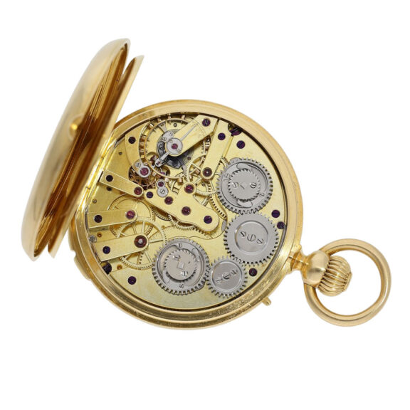 Swiss gold seconde mort Lépine pocket watch Circa 1873 Swiss gold seconde mort Lépine pocket watch Circa 1873