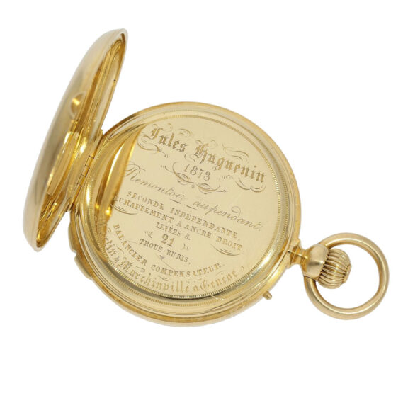 Swiss gold seconde mort Lépine pocket watch Circa 1873 Swiss gold seconde mort Lépine pocket watch Circa 1873