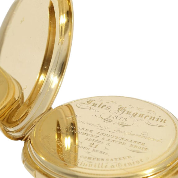 Swiss gold seconde mort Lépine pocket watch Circa 1873 Swiss gold seconde mort Lépine pocket watch Circa 1873