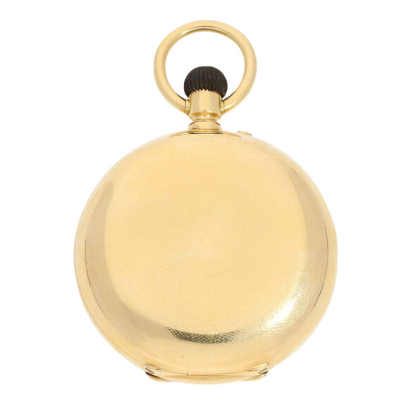 Swiss gold hunting cased ankerchronometer with calendar Circa 1870 Swiss gold hunting cased ankerchronometer with calendar Circa 1870