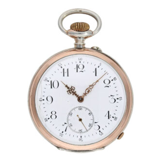 Swiss silver double-dialled lever world time watch Circa 1900 Swiss silver double-dialled lever world time watch Circa 1900