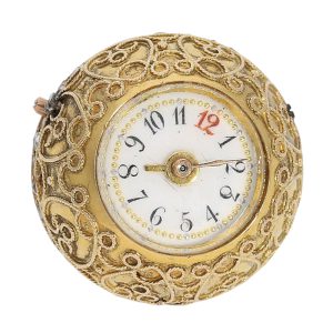 Very fine 18K gold and diamond-set Boule de Genève Circa 1860