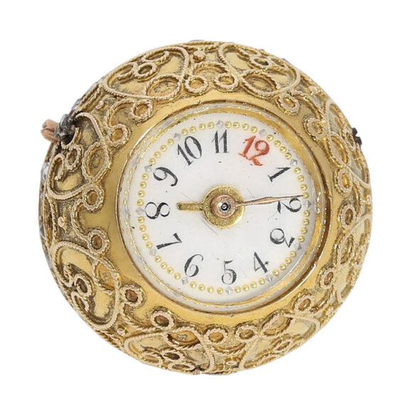 Very fine 18K gold and diamond-set Boule de Genève Circa 1860