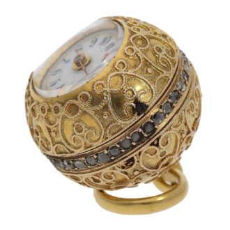Very fine 18K gold and diamond-set Boule de Genève Circa 1860