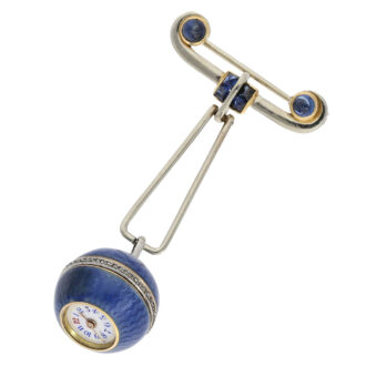 High quality Swiss Boule de Genève with brooch Circa 1890